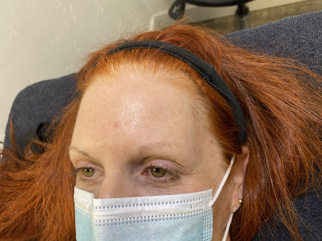 Brows on a client with red hair