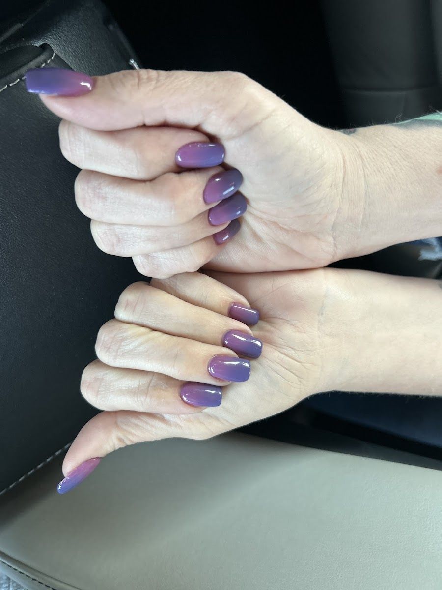 Lavender almond nails