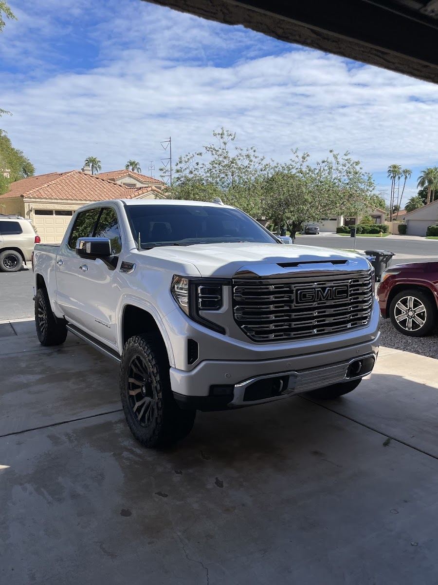 White pickup truck with a fresh exterior shine
