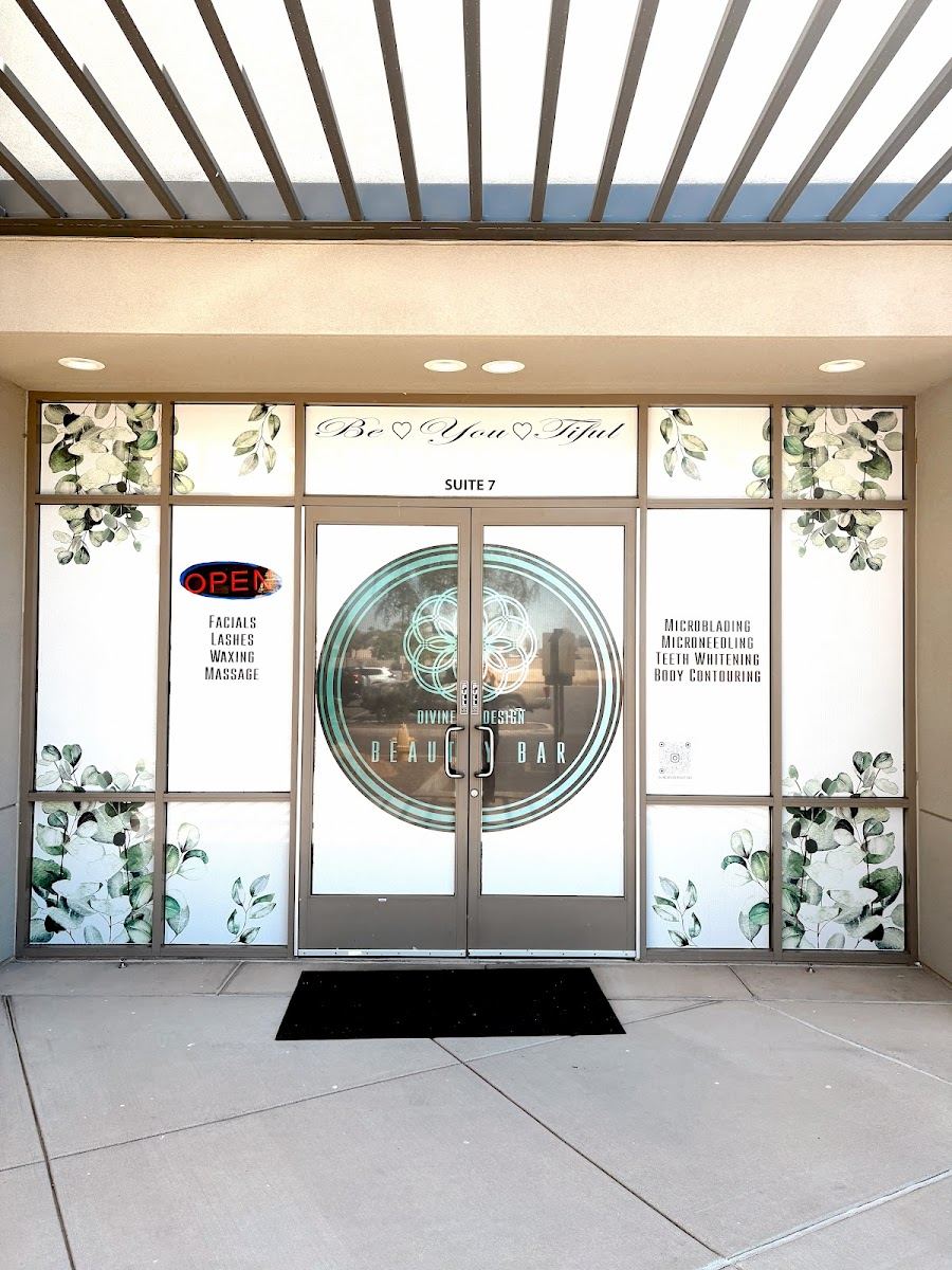 The Divine Design storefront entrance at Suite 7