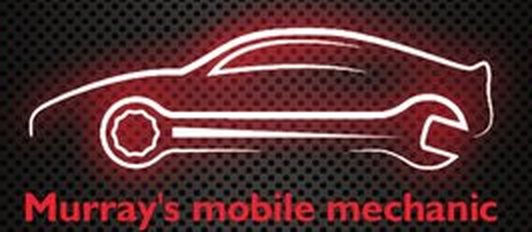 Murray's mobile mechanic logo: a glowing red outline of a car with a wrench through it